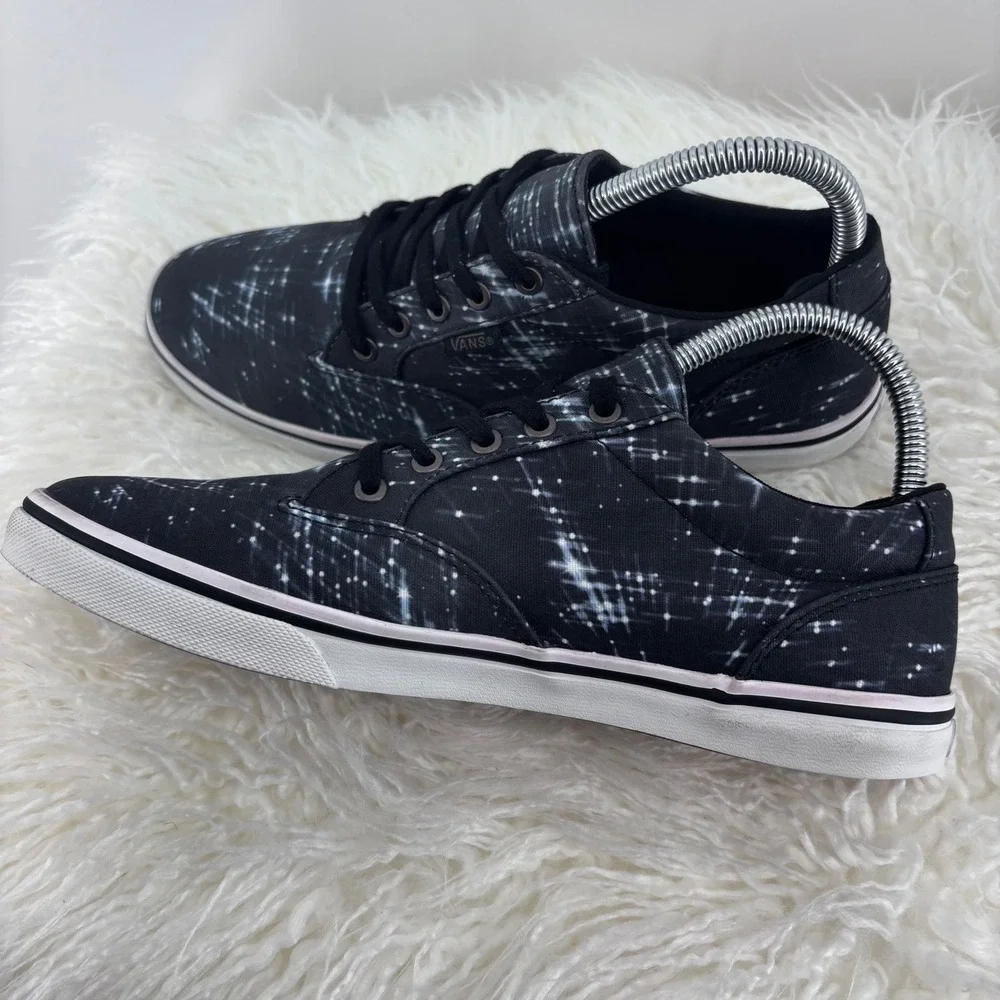 Vans Winston Low Women Black Shooting Stars‎ Lace Up Sneakers Shoes Size 8